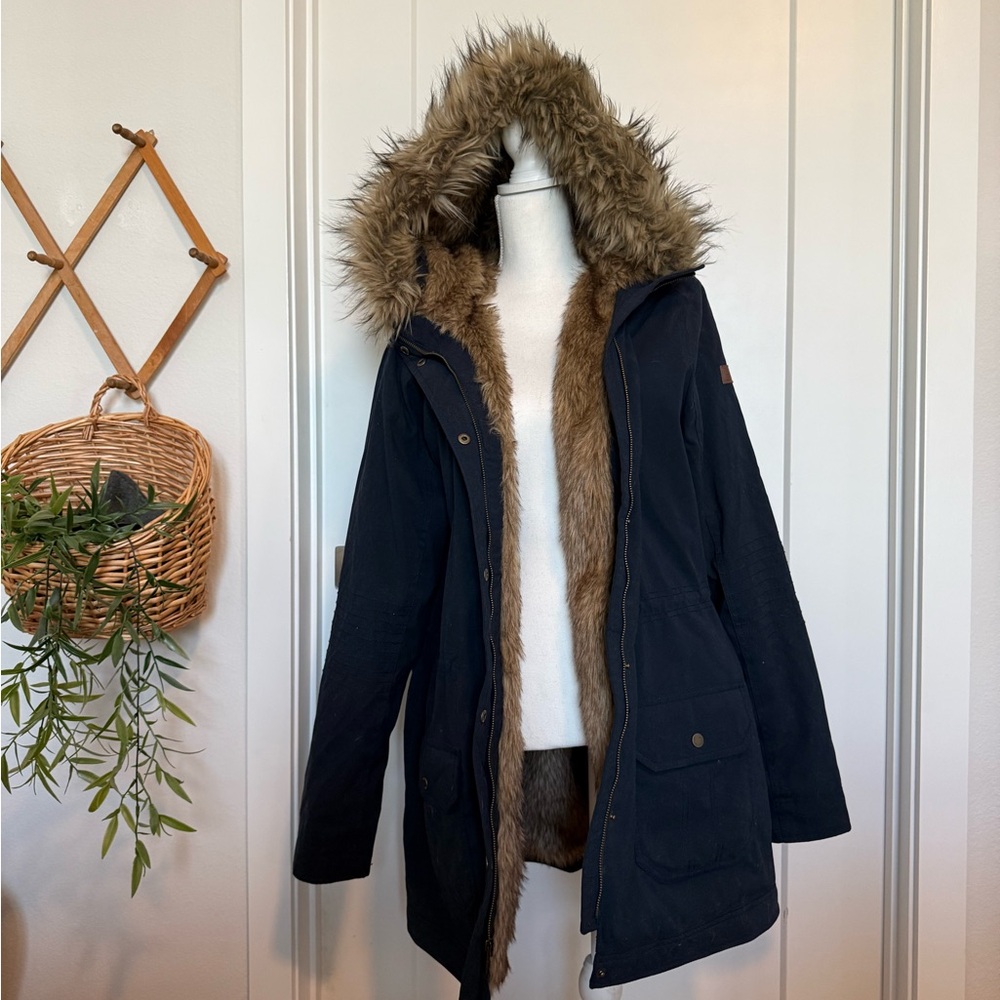Hollister Faux Fur Lined Parka Jacket • Y2K / Early 2010s